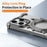 Glacier Series for iPhone 15 Pro Bumper Case Rotating Kickstand Metal Phone Cover Compatible with MagSafe - Silver - 4