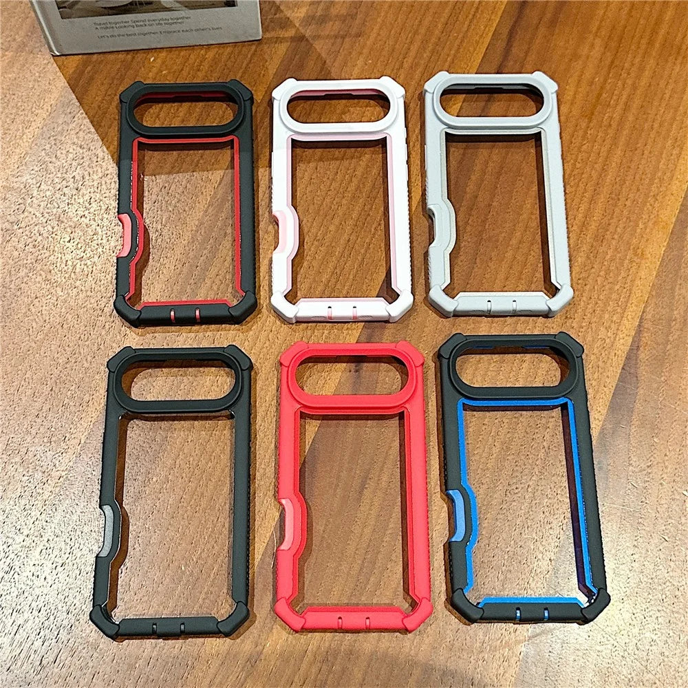 For iPhone Air Case Clear Detachable 2 in 1 Shockproof TPU + PC Phone Back Cover - Pink - 7