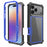 For iPhone 17 Pro Case Clear Detachable 2 in 1 Shockproof TPU + PC Phone Back Cover - Black  /  Blue - 1
