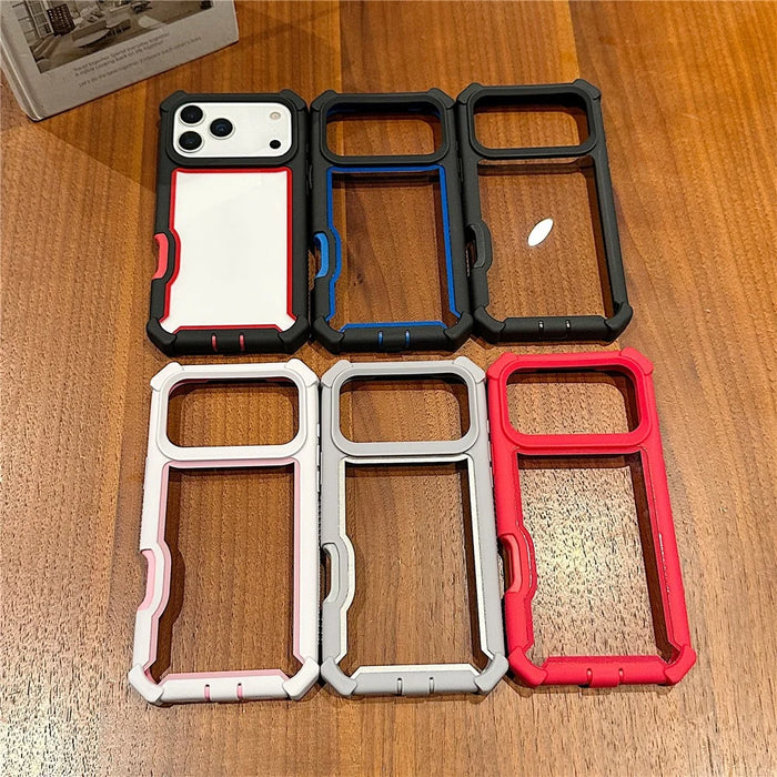 For iPhone 17 Pro Max Case Clear Detachable 2 in 1 Shockproof TPU + PC Phone Back Cover - Pink - 7