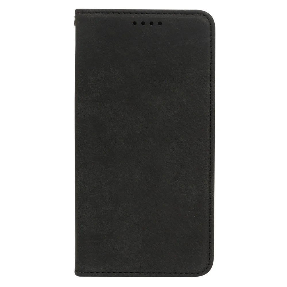 For OnePlus Ace 5 Ultra 5G / Nord 5 5G Case Strong Magnetic Leather Wallet Phone Cover with Striped Texture - Black - 4