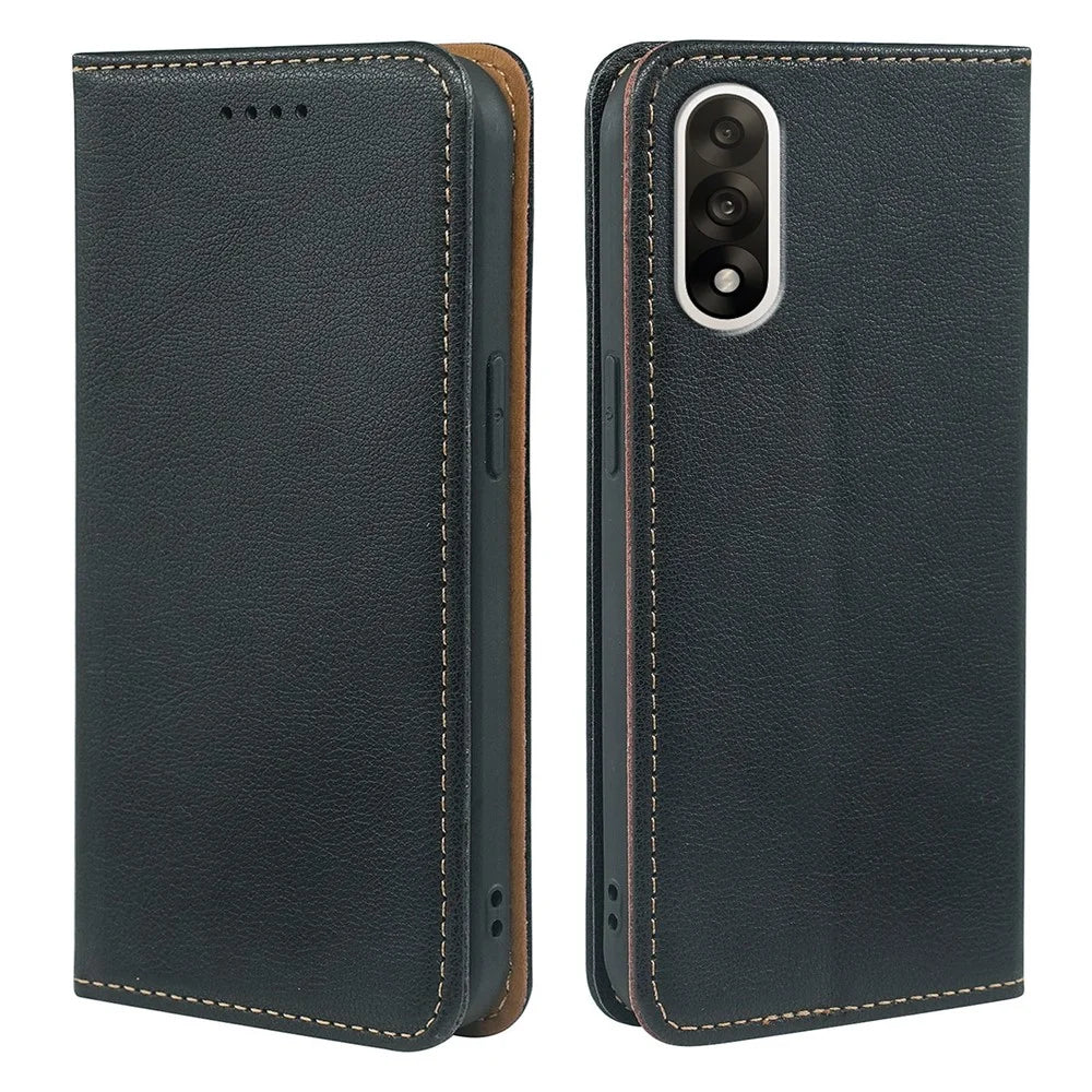 For OnePlus Ace 5 Ultra 5G / Nord 5 5G Case Wallet RFID Blocking Leather Phone Cover Strong Magnetic Closure - Black - 1