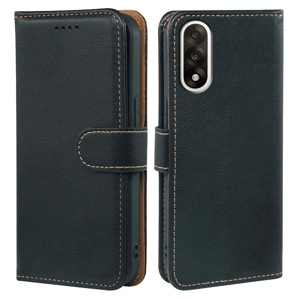 For OnePlus Ace 5 Ultra 5G / Nord 5 5G Case RFID Blocking Wallet Litchi Texture Leather Phone Cover Magnetic Clasp - Black - 1