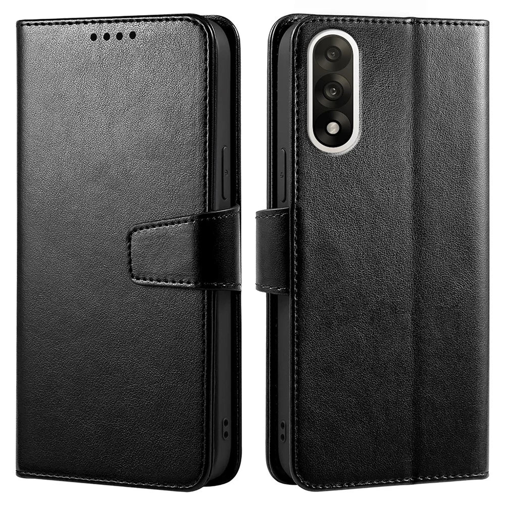 For OnePlus Ace 5 Ultra 5G / Nord 5 5G Case Stand Card Holder Wallet Leather Phone Cover - Black - 1