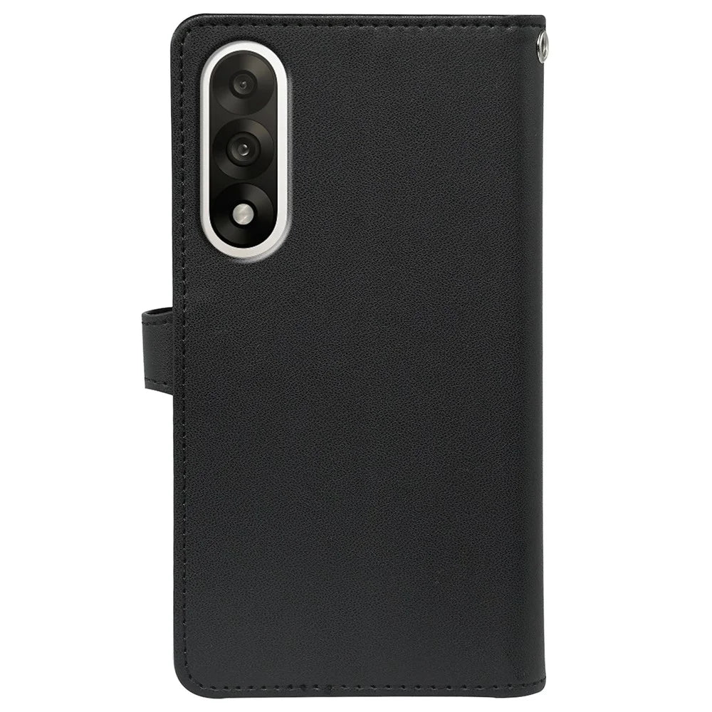 For OnePlus Ace 5 Ultra 5G / Nord 5 5G Case with 9 Card Slots PU Leather Stand Phone Cover - Black - 6