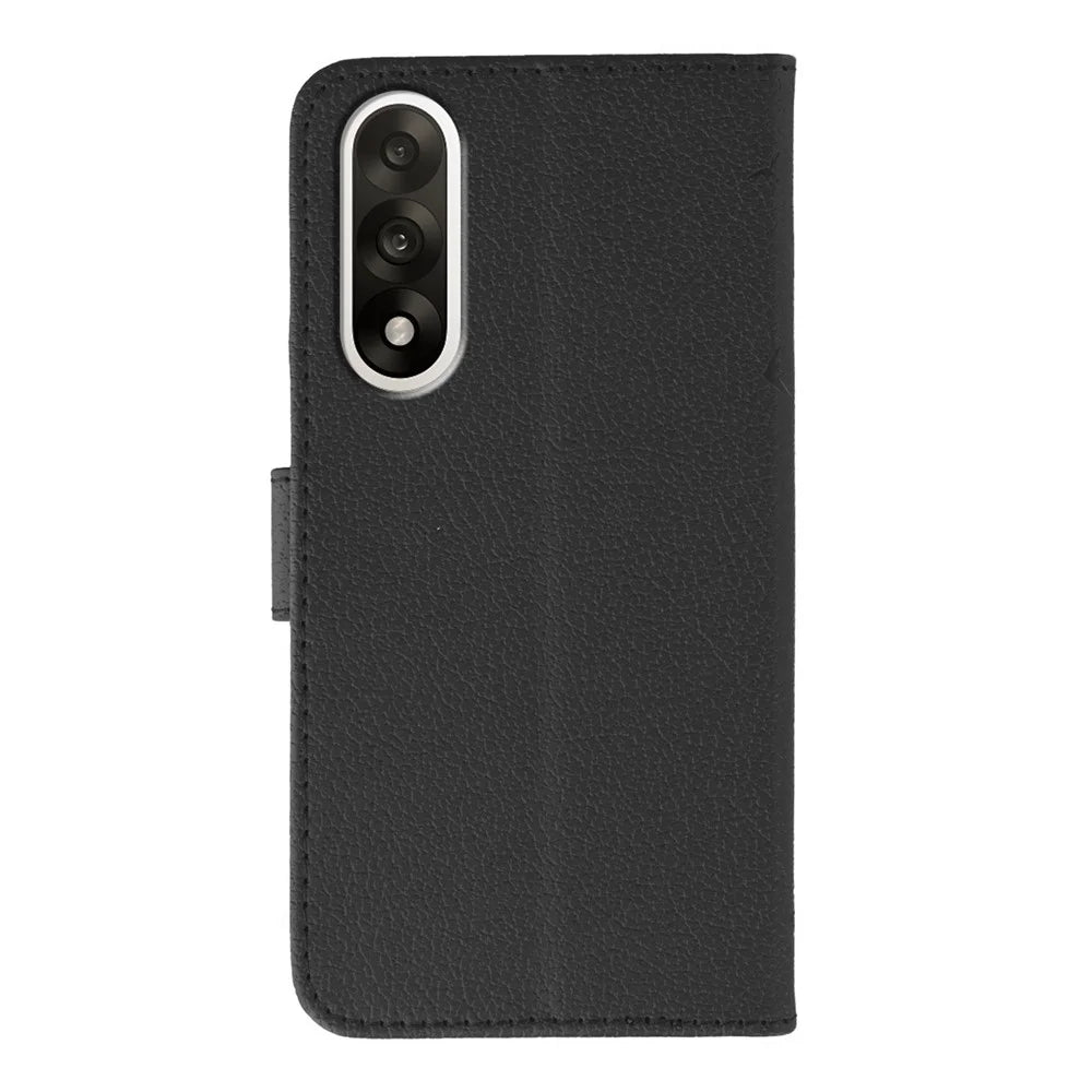 For OnePlus Ace 5 Ultra 5G / Nord 5 5G Case Feather Imprint PU Leather Wallet Phone Cover - Black - 5