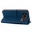 For iPhone 17 Pro Max Case Rhombus Pattern Leather Wallet Phone Cover with Wrist Strap - Blue - 4