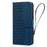For iPhone 17 Pro Max Case Rhombus Pattern Leather Wallet Phone Cover with Wrist Strap - Blue - 6