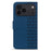 For iPhone 17 Pro Max Case Rhombus Pattern Leather Wallet Phone Cover with Wrist Strap - Blue - 7