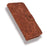 For iPhone 17 Case Flower Imprinted PU Leather Wallet Flip Phone Cover with Wrist Strap - Brown - 7