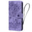 For iPhone 17 Pro Max Case Cherry Blossom Cat Imprinted Leather Phone Cover with Wrist Strap - Purple - 5