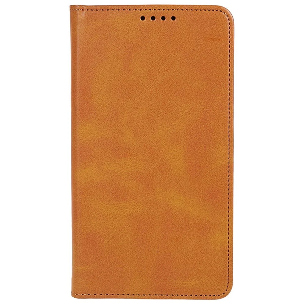 For OnePlus Ace 5 Ultra 5G / Nord 5 5G Case Strong Magnetic PU Leather Phone Cover Calf Texture - Khaki - 6