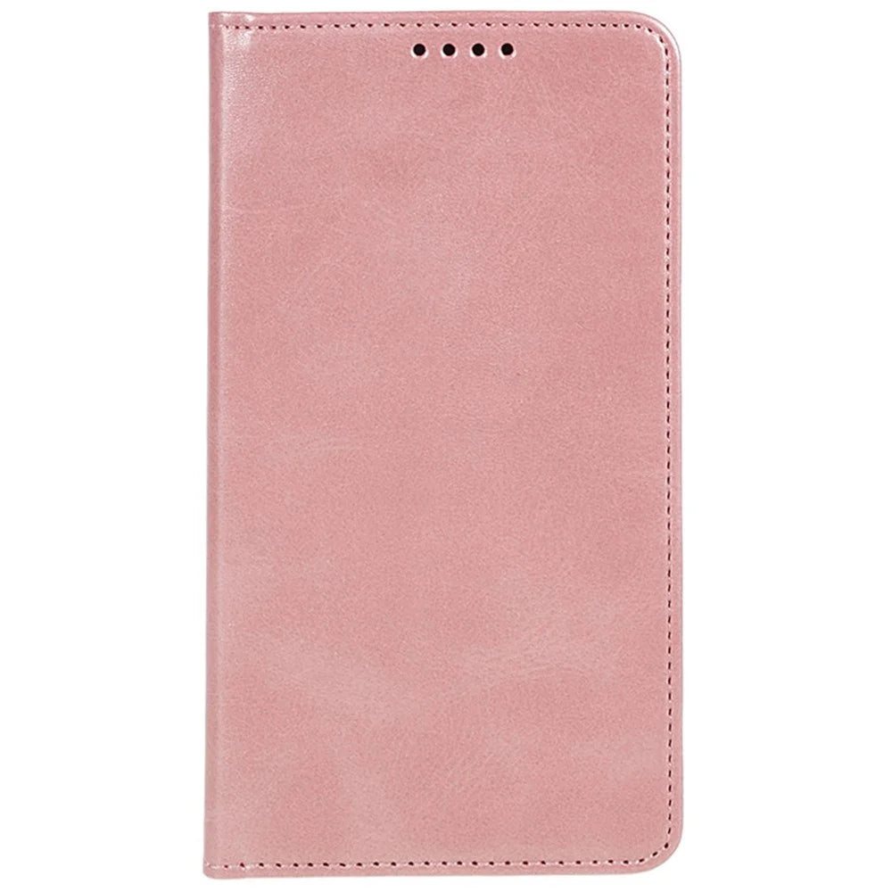 For OnePlus 13T 5G Case Strong Magnetic PU Leather Phone Cover Calf Texture - Rose Gold - 6
