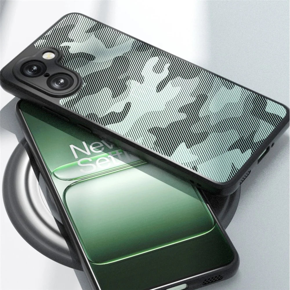 IBMRS For OnePlus Ace 5 Racing 5G Case Soft TPU Frame Hard PC Back Anti-Fall Phone Cover - Artistic Camouflage - 3