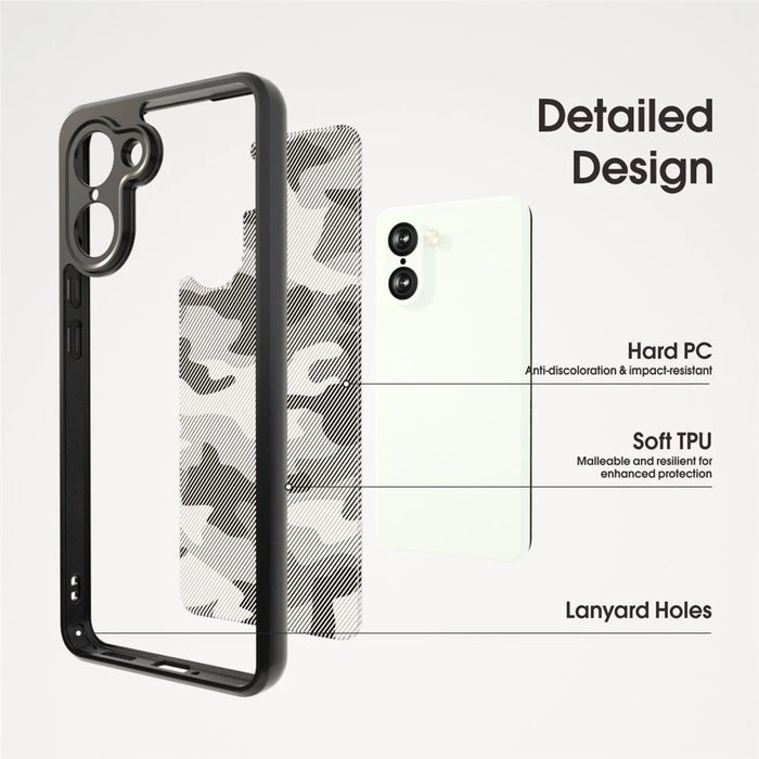IBMRS For OnePlus Ace 5 Racing 5G Case Soft TPU Frame Hard PC Back Anti-Fall Phone Cover - Artistic Camouflage - 4