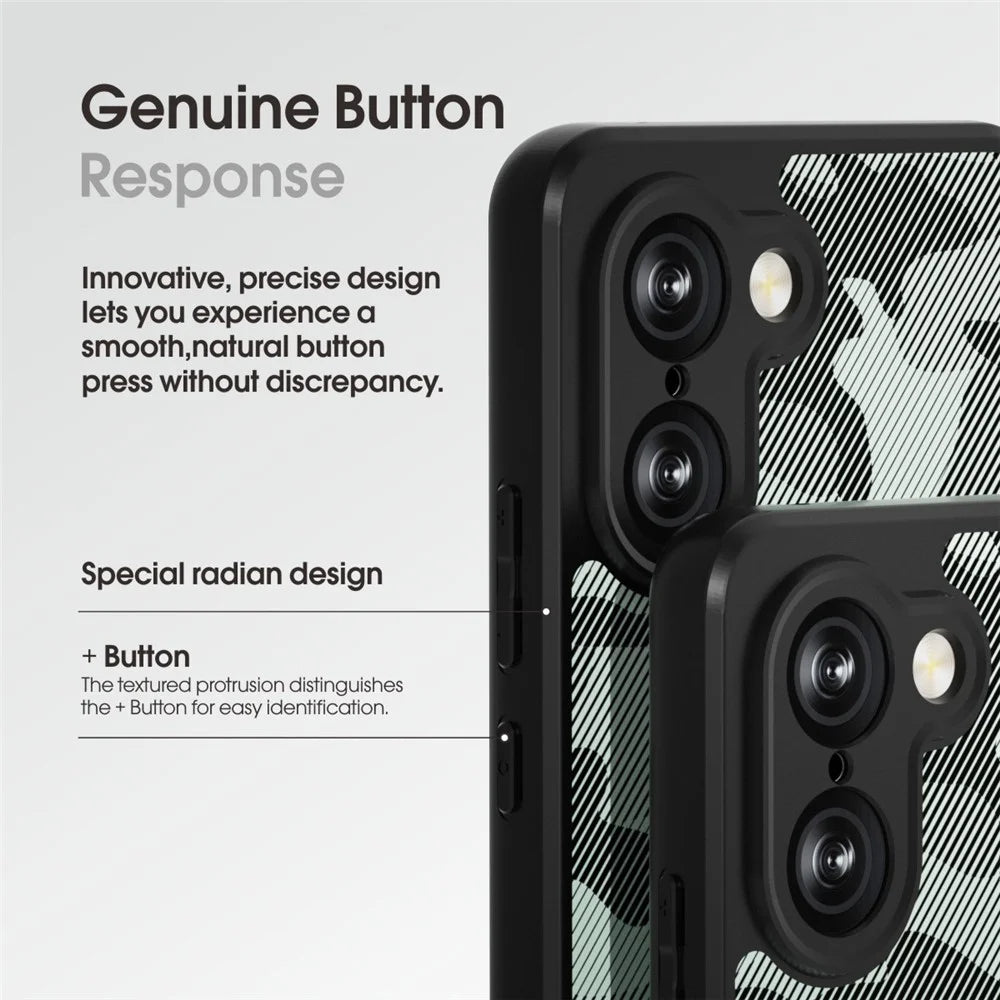 IBMRS For OnePlus Ace 5 Racing 5G Case Soft TPU Frame Hard PC Back Anti-Fall Phone Cover - Artistic Camouflage - 5