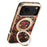 A22 For iPhone 17 Pro Max Case Compatible with MagSafe Kickstand Electroplated Floral Phone Cover - Purple - 2
