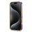DENIOR For iPhone 17 Pro Max Case Genuine Cow Leather Crocodile Texture Electroplating Phone Cover - Black - 3