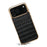 DENIOR For iPhone 17 Pro Max Case Genuine Cow Leather Crocodile Texture Electroplating Phone Cover - Black - 4