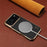 DENIOR For iPhone 17 Pro Case Genuine Cow Leather Coated PC + TPU Electroplating Phone Cover - Black - 7
