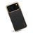 DENIOR For iPhone 17 Pro Max Case Genuine Cow Leather Coated PC + TPU Electroplating Phone Cover - Black - 4