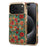 DENIOR For iPhone 17 Pro Case Pattern Printed Electroplating Leather Back Phone Cover - Blue - 1
