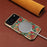 DENIOR For iPhone 17 Pro Max Case Pattern Printed Electroplating Leather Back Phone Cover - Blue - 7