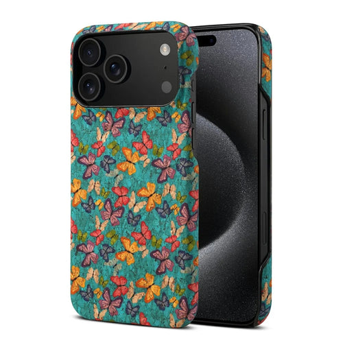 For iPhone 17 Pro Max Case Pattern Printed PU Leather + PC Phone Cover - Blue - 1