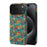 For iPhone 17 Pro Max Case Pattern Printed PU Leather + PC Phone Cover - Blue - 1