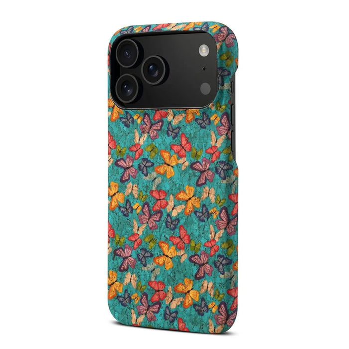 For iPhone 17 Pro Max Case Pattern Printed PU Leather + PC Phone Cover - Blue - 2