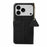 For iPhone 18 Pro / 17 Pro Case RFID Blocking Genuine Cow Leather Phone Cover Litchi Texture - Black - 7