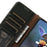 For iPhone 18 Pro Max / 17 Pro Max Case RFID Blocking Genuine Cow Leather Phone Cover Litchi Texture - Black - 5