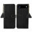 For iPhone Air Case RFID Blocking Genuine Cow Leather Phone Cover Litchi Texture - Black - 1