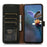 For iPhone Air Case RFID Blocking Genuine Cow Leather Phone Cover Litchi Texture - Black - 2