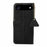 For iPhone Air Case RFID Blocking Genuine Cow Leather Phone Cover Litchi Texture - Black - 7