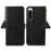 For Sony Xperia 5 IV 5G Case RFID Blocking Genuine Cow Leather Phone Cover Litchi Texture - Black - 1