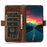 For Sony Xperia 10 IV 5G Case RFID Blocking Genuine Cow Leather Phone Case Ostrich Texture - Coffee - 2