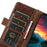 For Sony Xperia 1 VII Case RFID Blocking Genuine Cow Leather Phone Case Ostrich Texture - Coffee - 5