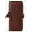 For Sony Xperia 1 VII Case RFID Blocking Genuine Cow Leather Phone Case Ostrich Texture - Coffee - 6