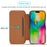 LC.IMEEKE For iPhone 17 Case Card Holder Stand Leather Phone Cover - Brown - 4