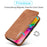 LC.IMEEKE For iPhone 17 Case Card Holder Stand Leather Phone Cover - Brown - 6