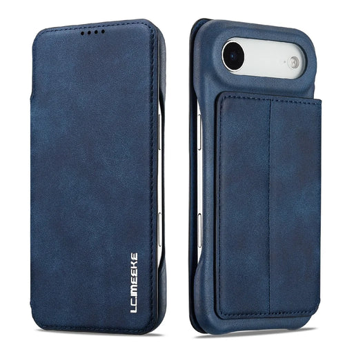 LC.IMEEKE For iPhone Air Case Card Holder Stand Leather Phone Cover - Blue - 1