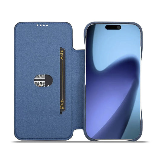 LC.IMEEKE For iPhone Air Case Card Holder Stand Leather Phone Cover - Blue - 2