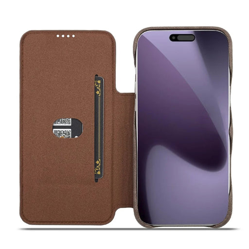 LC.IMEEKE For iPhone 18 Pro / 17 Pro Case Card Holder Stand Leather Phone Cover - Coffee - 2
