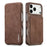 LC.IMEEKE For iPhone 18 Pro Max / 17 Pro Max Case Card Holder Stand Leather Phone Cover - Coffee - 1