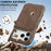 LC.IMEEKE For iPhone 18 Pro Max / 17 Pro Max Case Card Holder Stand Leather Phone Cover - Coffee - 4