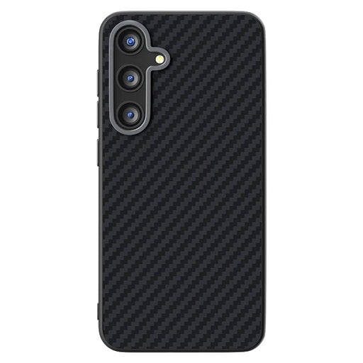 ABEEL For Samsung Galaxy S25 FE Magnetic Case Carbon Fiber Texture Back Cover - Black - 2