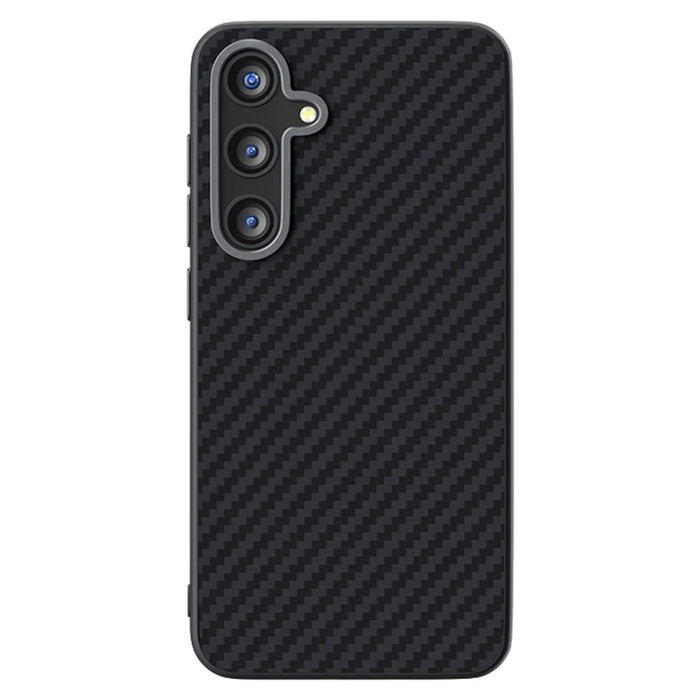 ABEEL For Samsung Galaxy S25 FE Magnetic Case Carbon Fiber Texture Back Cover - Black - 2