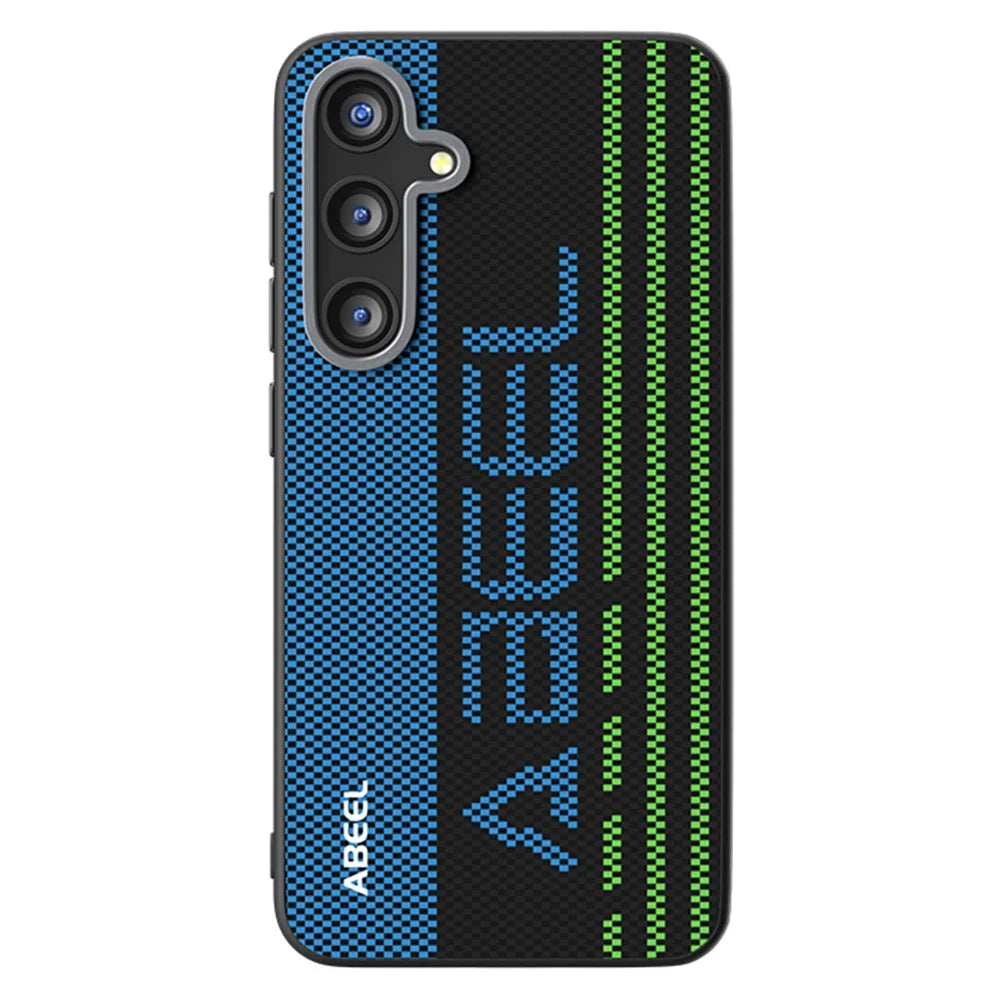 ABEEL For Samsung Galaxy S25 FE Magnetic Case Micro-Embossing 6D Printed PC TPU Aluminum Alloy Leather Phone Cover - Outstanding No. 1 - 1
