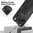 For iPhone 17 Pro Max Case with Kickstand Carbon Fiber Texture PC + TPU Phone Cover - Black - 4